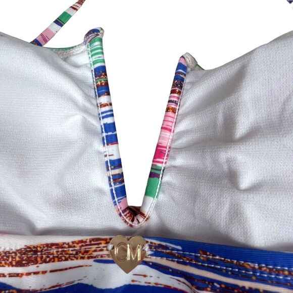 CATHERINE MALANDRINO One-Piece Swimsuit Plus Size 2X V-Neck Convertible Strap - Picture 8 of 12